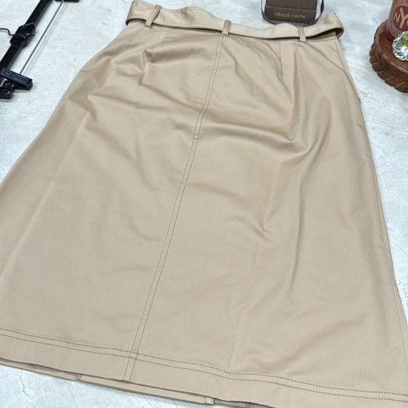LAFAYETTE 148 NEW YORK PEARSON SKIRT IN HONEYNUT COTTON ELASTANE FABRIC SIZE 6 - Picture 11 of 16
